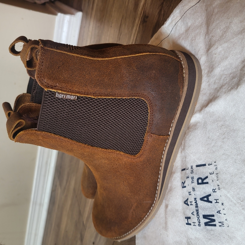 Hari Mari Brown REAL Leather Men's Boots